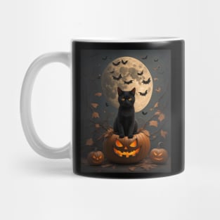 Halloween Pumpkin Cat 7 Mug